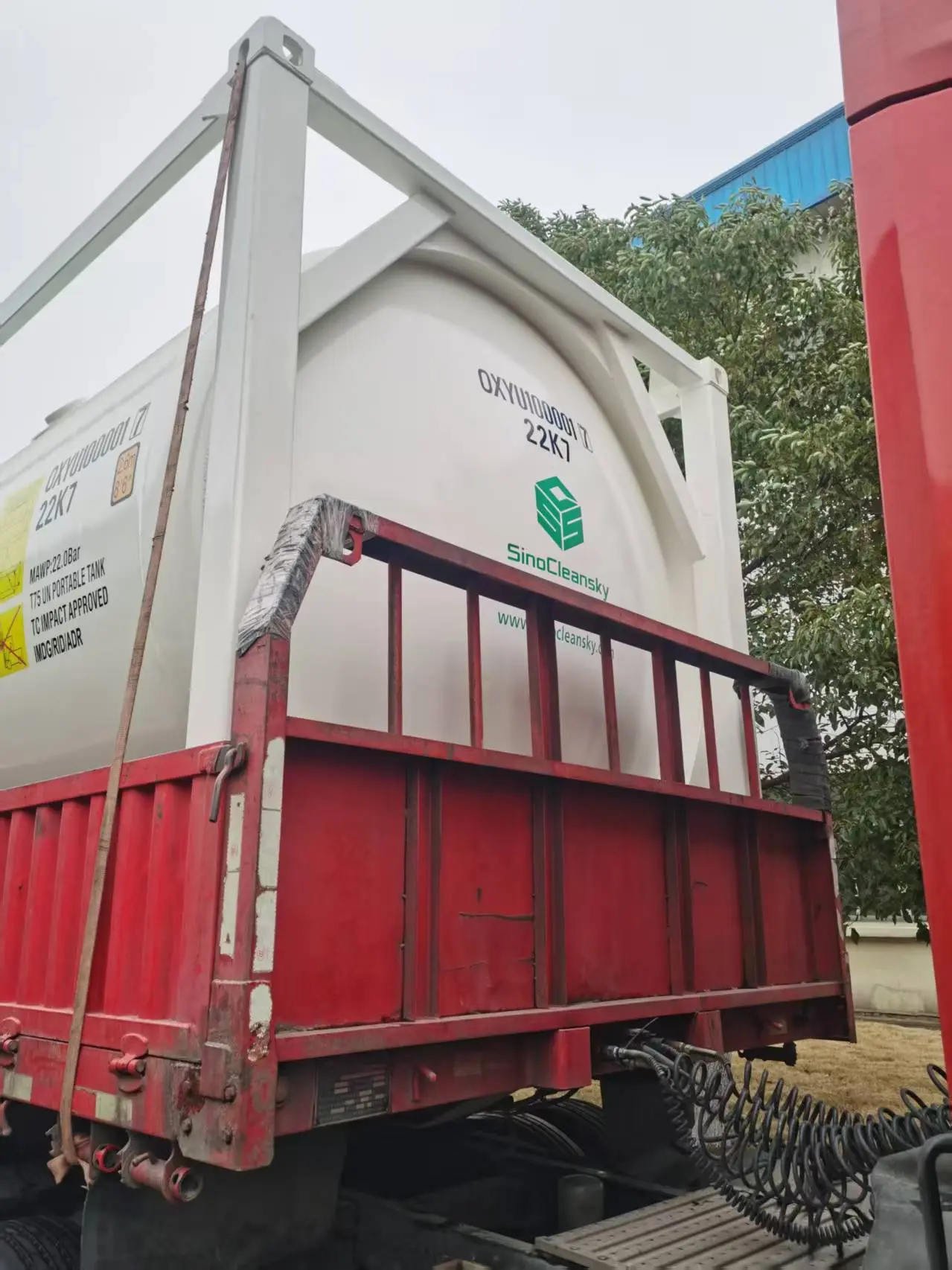 ISO Tank Container on the truck